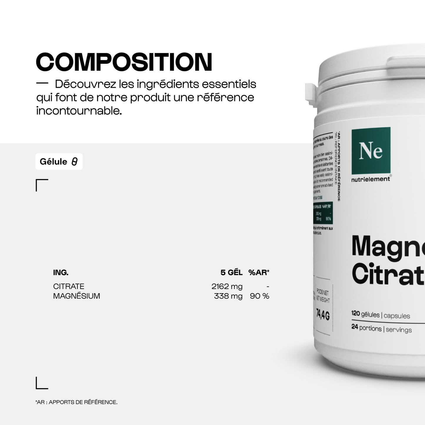 Citrate de Magnésium en gélules
