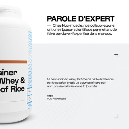 Lean Gainer Whey Crème de riz