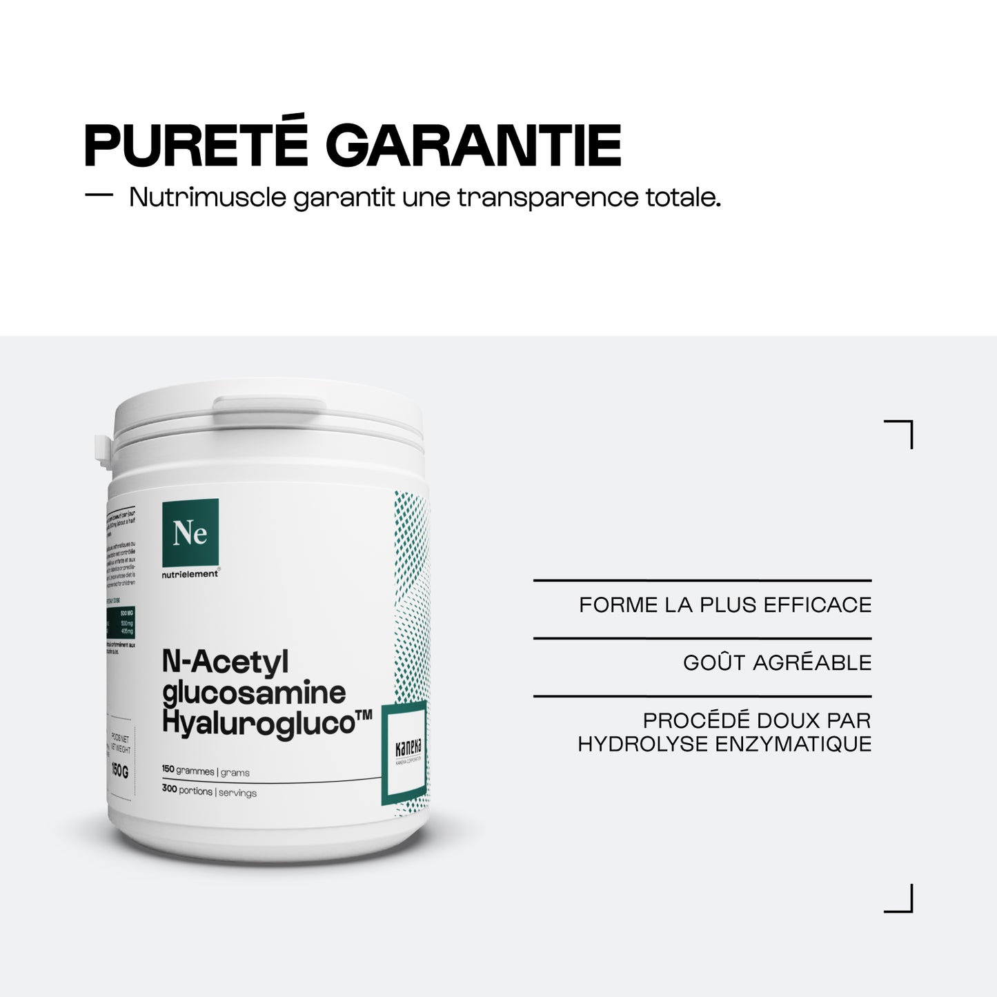 Glucosamine (N-Acetylglucosamine) Hyalurogluco™ en poudre